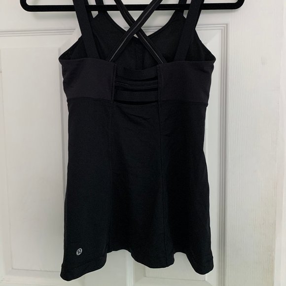 Lululemon Happy Strappy Black Tank Size 6 - Picture 5 of 5